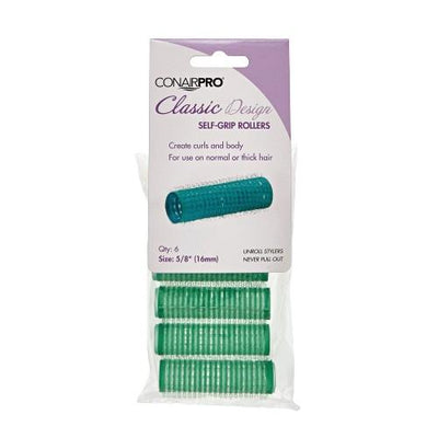 ConairPro Classic Design Self-Grip Rollers, 5/8 inch (16mm), Mint, 6-Pieces