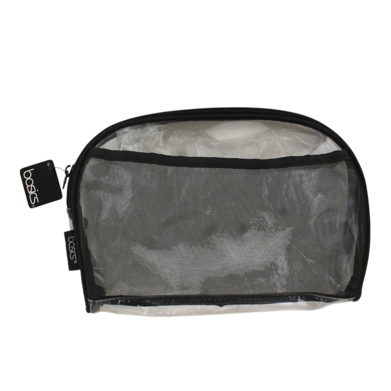 Basics Clear PVC Zippered Oval Pouch
