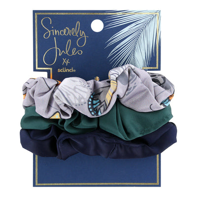 Scunci Sincerely Jules Satin Scrunchies, Assorted Colors, 3-Pieces