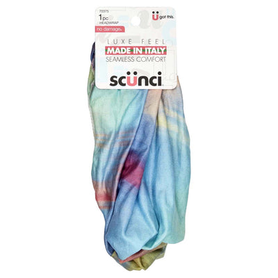 Scunci No-Damage Luxe Feel Made in Italy Seamless Comfort Multi-Colored Headwrap, 1-Piece
