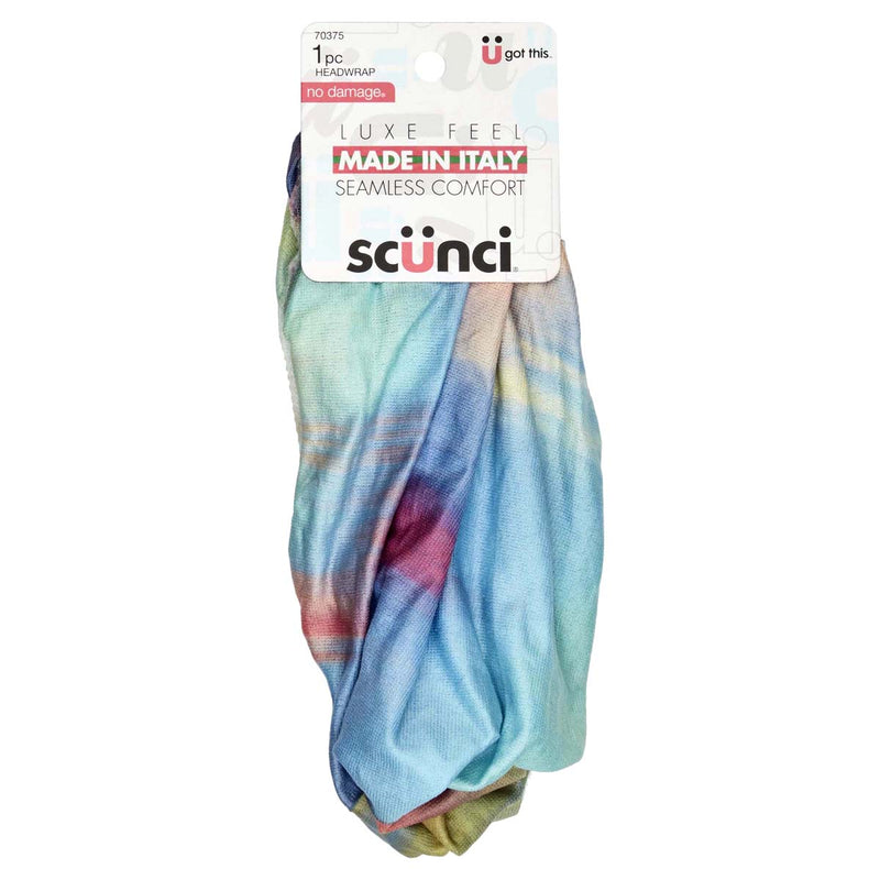 Scunci No-Damage Luxe Feel Made in Italy Seamless Comfort Multi-Colored Headwrap, 1-Piece