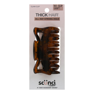 Scunci No-Slip Grip This Hair All Day Hold Claw Hair Clip, Tortoise, 1-Piece