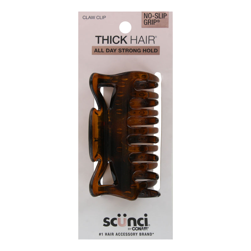 Scunci No-Slip Grip This Hair All Day Hold Claw Hair Clip, Tortoise, 1-Piece