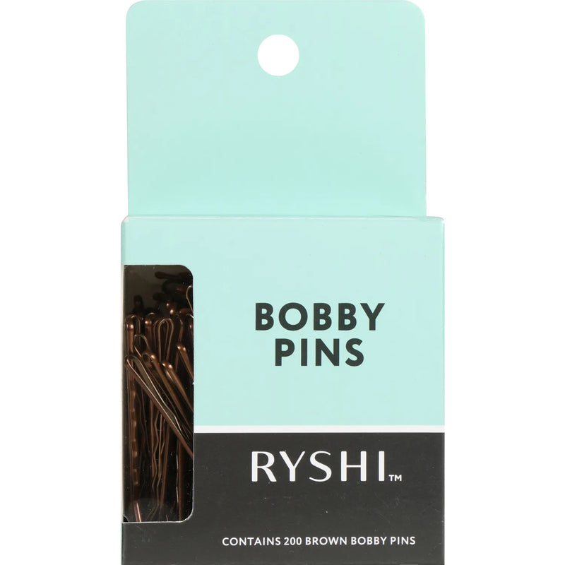 Ryshi Bobby Pins Brown, 200-Count