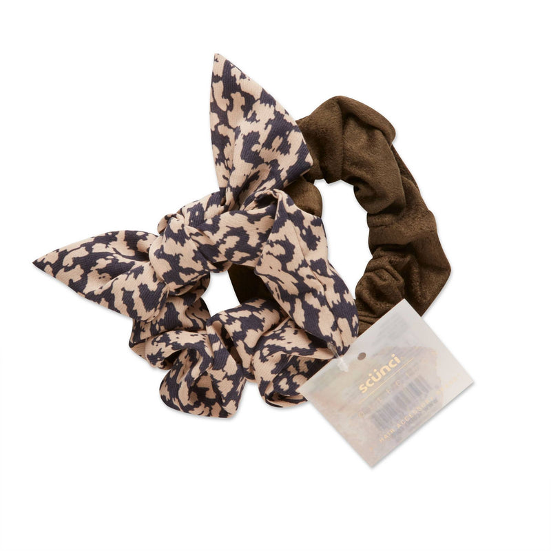 Scunci Collection Scrunchie, Assorted Neutral Colors, 2-Pieces