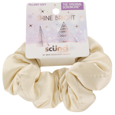 Scunci Shine Bright The Original Scrunchie, Pillowy Soft, Champagne, 1-Count