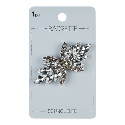 Scunci Elite Rhinestone Barrette, Silver, 1-Piece