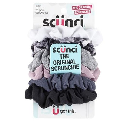 Scunci The Original Scrunchie, Assorted Colors, 6-Pieces