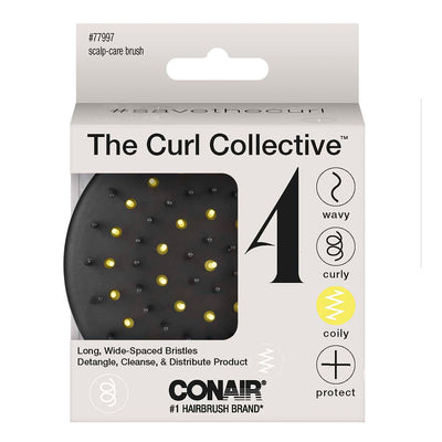 Conair The Curl Collective Coily Hair Detangle & Treatment Scalp Care Brush