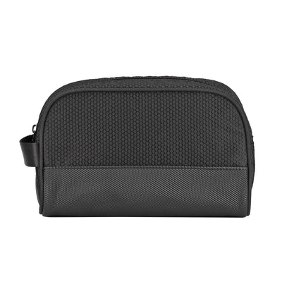 Basics by Conair Men's Zippered Black Travel Kit Bag