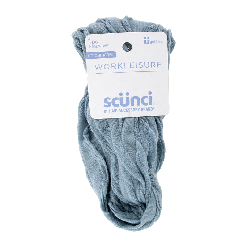 Scunci Workleisure Turban Headwrap, Light Blue, 1-Piece