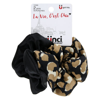 Scunci La Vie, C'est Chic Scrunchies, Assorted Colors, 2-Pieces