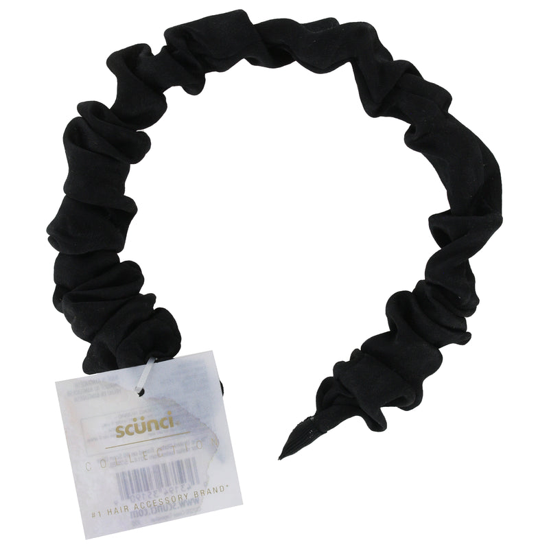 Scunci Collection Scrunchie Headband, Black, 1-Piece