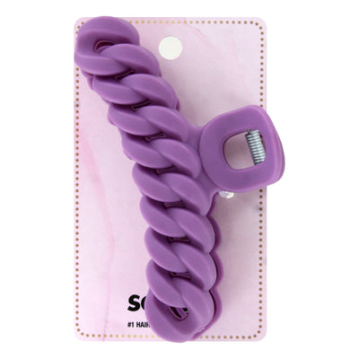 Scunci Braided Matte Claw Clip, Strong Hold Hair Clip for All Hair Types, Color Will Vary, 1 Count