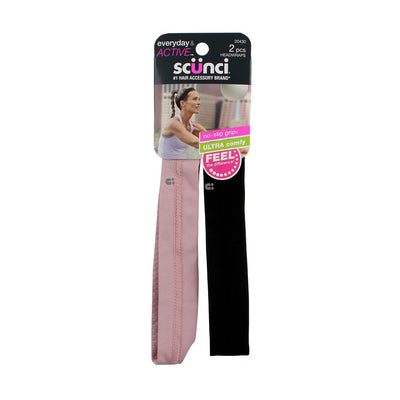 Scunci No-Slip Headwraps, Assorted Colors, 2 Count