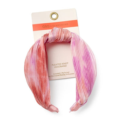 GSQ by Glamsquad Pleated Knot Headband, Pink Tie Dye, 1-Piece