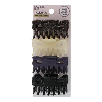 Scunci U Got This 6CM Hair Jaw Clips, Assorted Colors, 4-Pieces
