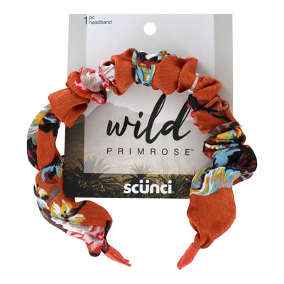 Scunci Wild Primrose Coral Print Headband, 1-Piece