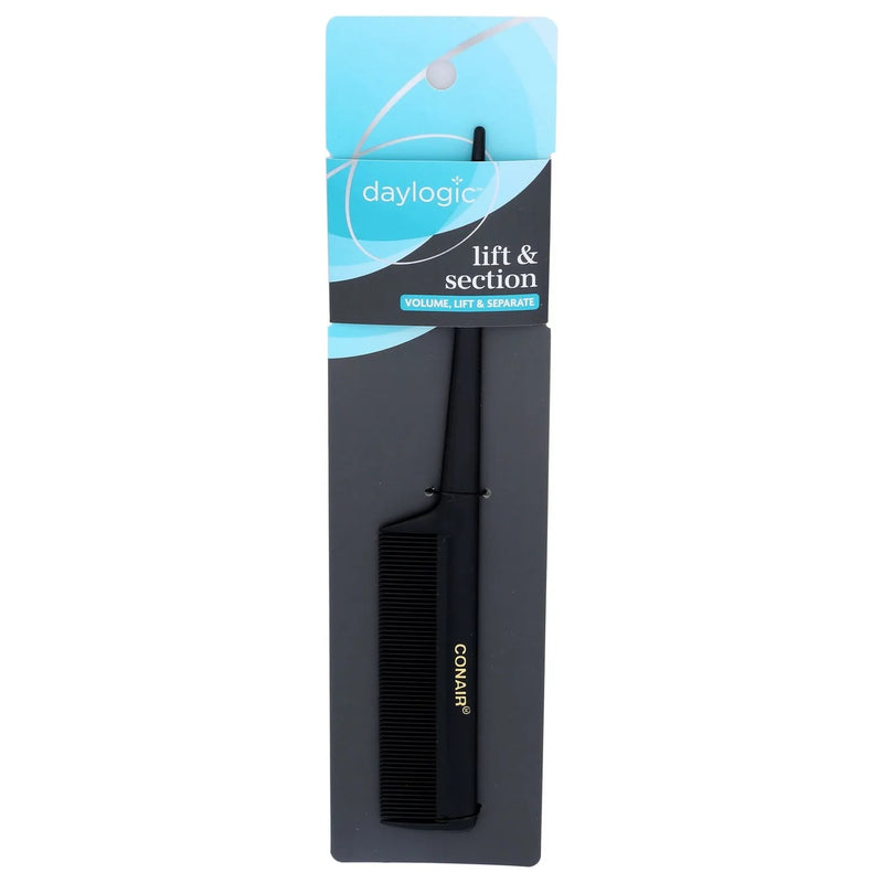 Daylogic Lift & Section Volume Lift & Separate Hair Tail Comb, Black, 1-Piece