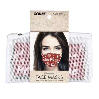 Allegro by Conair Fun Face Masks With Mesh Bag, 3 Count