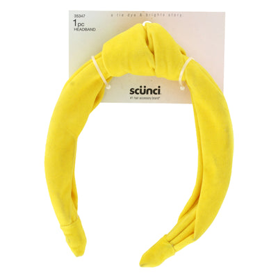 Scunci A Tie Dye & Brights Story Knotted Headband, Yellow, 1-Piece