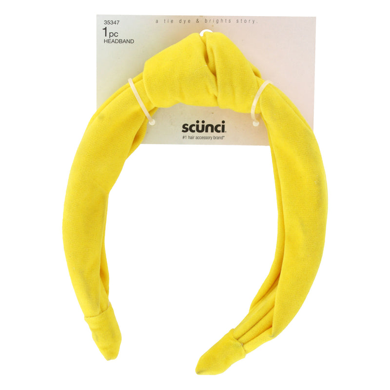 Scunci A Tie Dye & Brights Story Knotted Headband, Yellow, 1-Piece