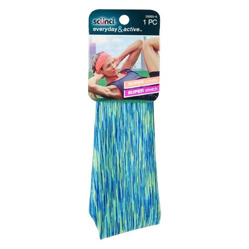 Scunci Single Layer Space Dye Wide with Sewn Keeper Headwrap, Colors May Vary, 1-Piece