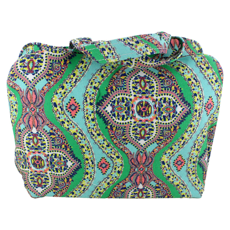 Contents by Allegro Boho Style Travel Magnetic Closure Cosmetic Bag with Internal Organizer