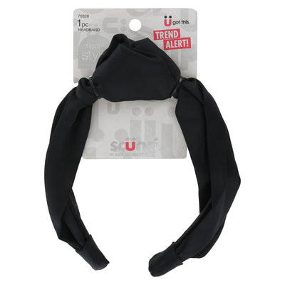 Scunci Satin Turban Headband, Black, 1-Piece