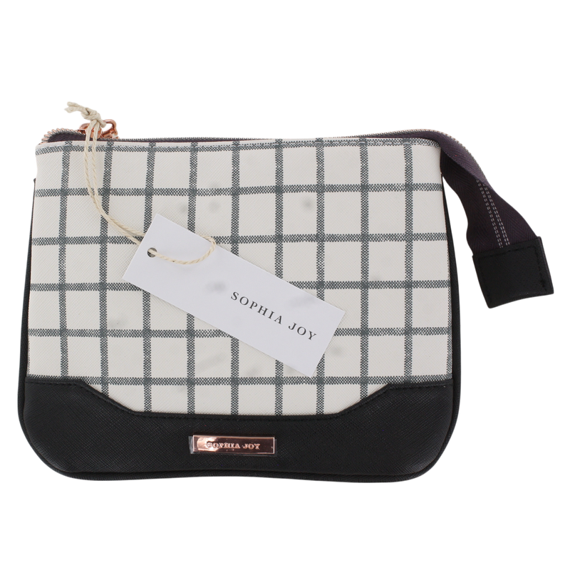 Sophia Joy Single Zipper Chic Checkered Pattern Purse Kit