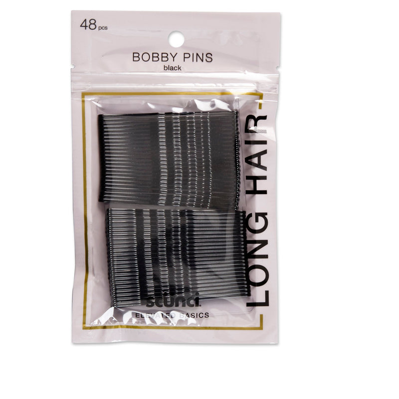 Scunci Elevated Basics Extra Large Hair Bobby Pins, Black, 48-Pieces