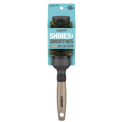 Conair Ceramic Wood Medium Thermal Boar Round Hair Brush