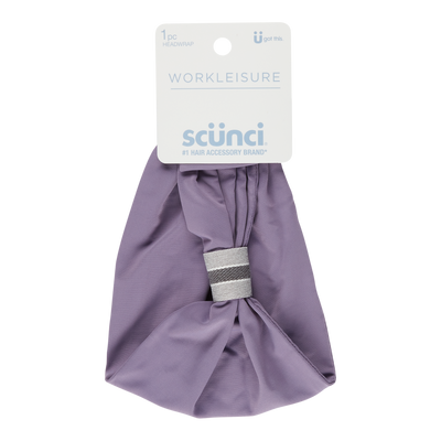Scunci Workleisure Turban-Twist Headwrap, Purple, 1-Piece