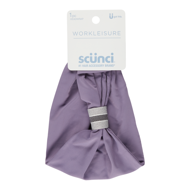 Scunci Workleisure Turban-Twist Headwrap, Purple, 1-Piece