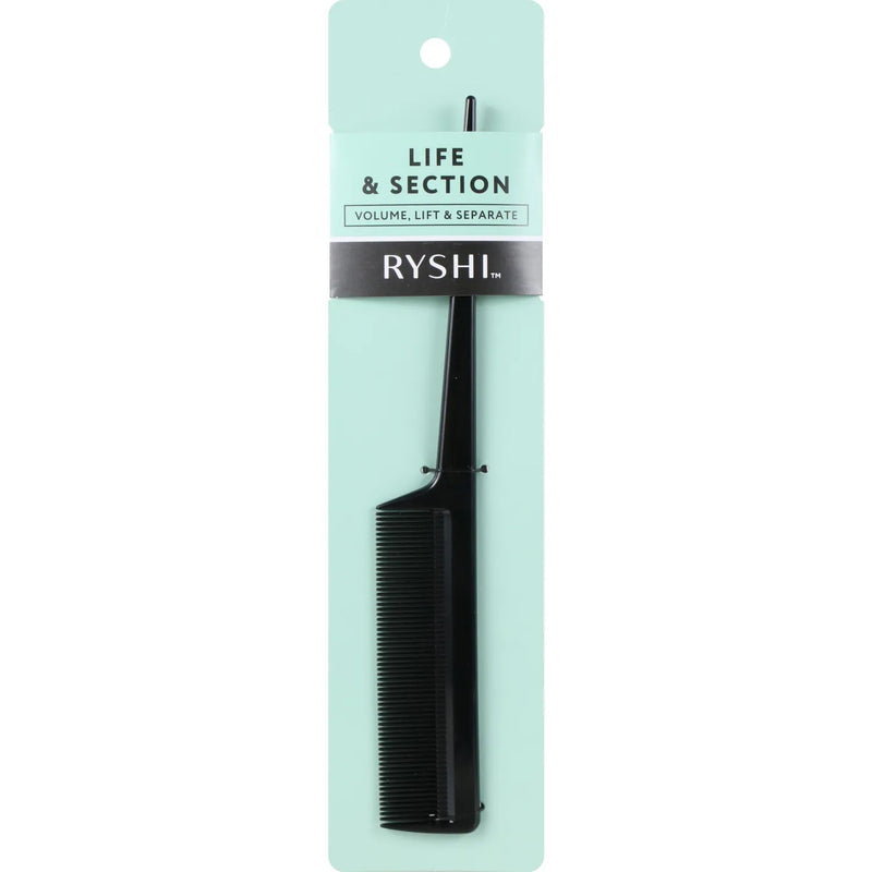 Ryshi Life & Section Tail Comb, Black, 1-Piece