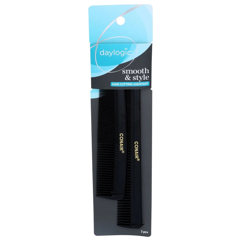 Daylogic Style & Trim Pocket & Barber Comb, Black, 2 Count