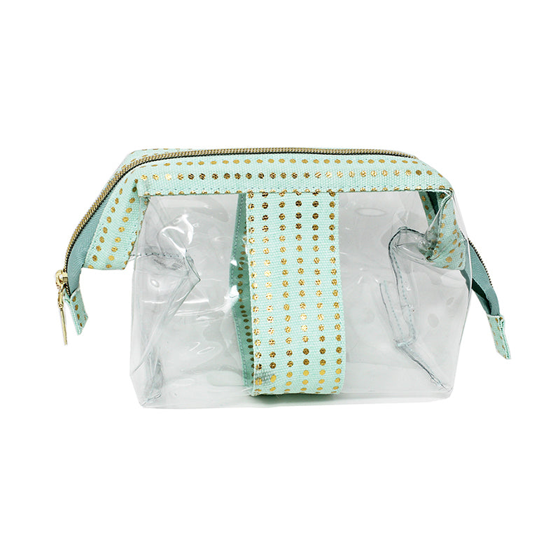 Sophia Joy by Conair Small Frame Clutch Dots Foil Cosmetic Clutch Bag, 1-Piece