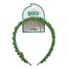 Scunci x Wicked For Good Pearl Elphaba Poppy Flower Print Headband, Green - Image 1