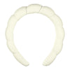 Conair Spa Makeup and Face Washing Headband, Ultra-Absorbent Microfiber Skincare Headband, Soft Terry Cloth, No-Pull Band Gentle on Hair and Head, Bubble Design, Ivory - Image 1