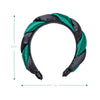Scunci x Wicked 2 Elphaba Green Satin Twisted Spa Bubble Headband - Image 2
