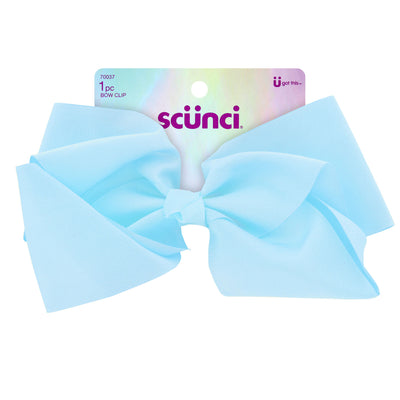 Scunci Jumbo Hair Salon Bow Clip, Mint, 1-Piece