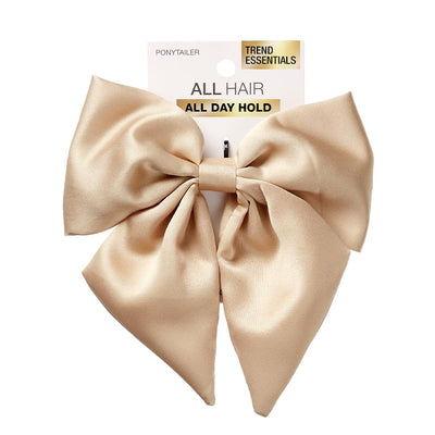 Scunci by Conair ALL Hair All Day Hold Champagne Elastic Bow Hair Tie