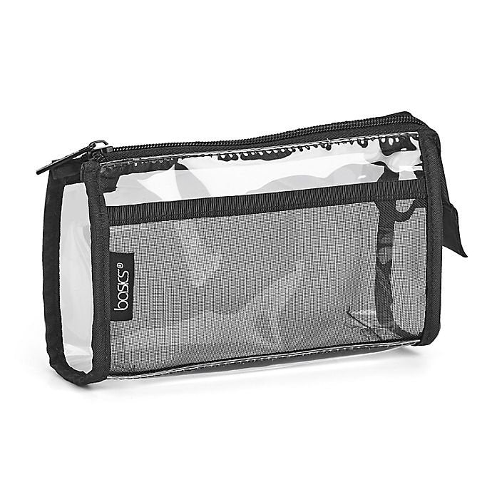 Conair Basics Water Resistant Black/Clear PVC Small Clutch Bag