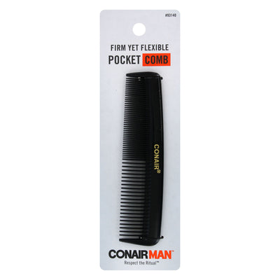 Conair Man Firm Yet Flexible Pocket Comb, Black, 1-Piece