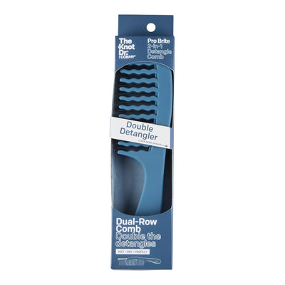The Knot Dr. For Conair Pro Brite 2-in-1 Detangle Dual-Row Comb, Blue, 1-Piece