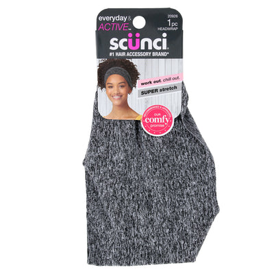 Scunci Everyday & Active Comfy Headwrap, Gray, 1-Piece