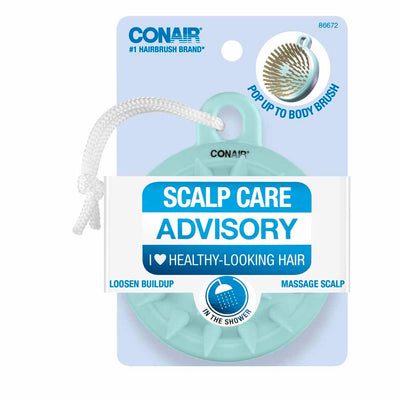 Conair The Scalpcare Advisory 2-Sided Scalp Massage and Body Brush, 1-Piece
