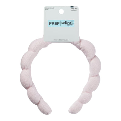 Scunci Prep Rounded Terry Headband, Pink, 1-Count