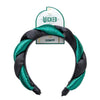 Scunci x Wicked 2 Elphaba Green Satin Twisted Spa Bubble Headband - Image 1