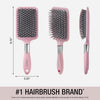 Conair Velvet Touch Paddle Cushion Hair Brush - Detangling Hairbrush - Curly or Straight Styles - Men or Women - Detangler - Features Soft Touch Handle - Blush Pink - Image 3